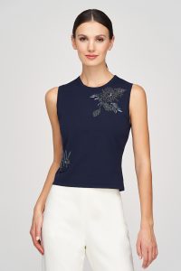 kathryn embellished knit top - spring'25