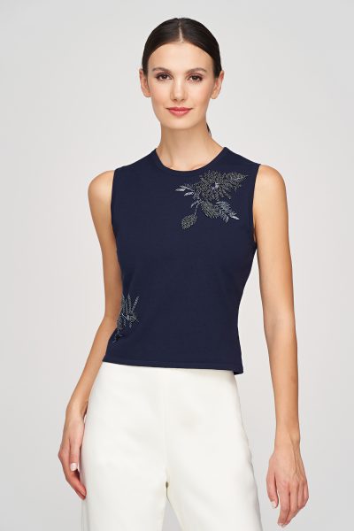 kathryn embellished knit top Medium