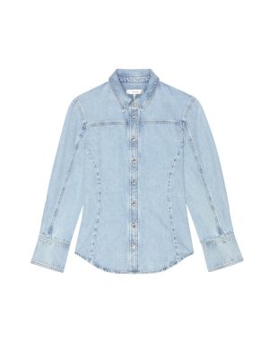 Shima Curved Denim Shirt