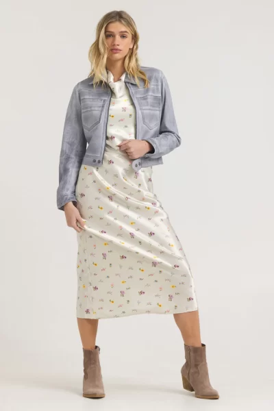 Hayden Patina Leather Jacket in Blueberry - Image 2