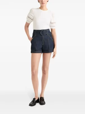 aldi contrast topstitch short