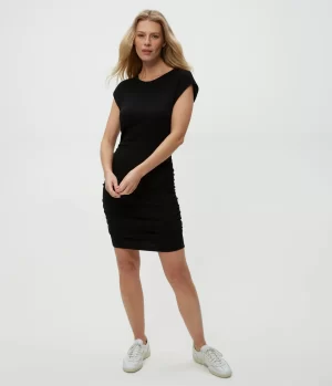 Ricci Shoulder Dress in black - Image 4