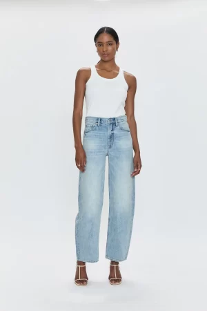 Wes High Rise Barrel Jean in clever - coming soon