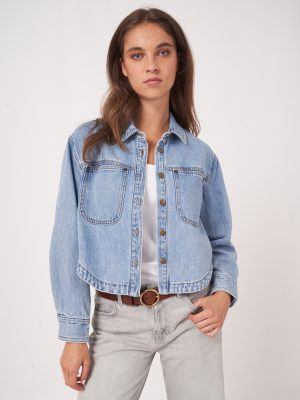 Bevvie Woven Denim Jacket - Image 12