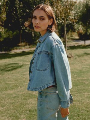 Bevvie Woven Denim Jacket - Image 8