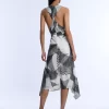 Crissy Printed Cowl Halter Dress - Image 8
