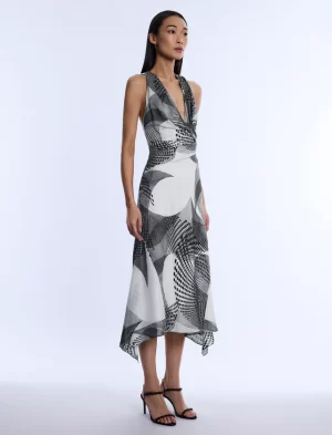 Crissy Printed Cowl Halter Dress - Image 6