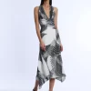Crissy Printed Cowl Halter Dress - Image 5