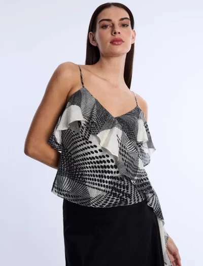 Cherry Printed Flounce Cami - Image 5