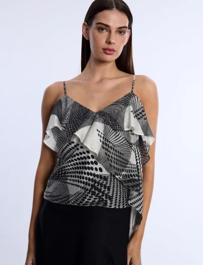 Cherry Printed Flounce Cami - Image 4