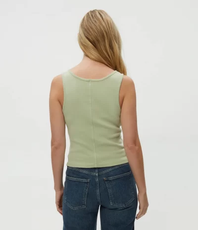 Sloan V-neck top in seacrest - Image 2