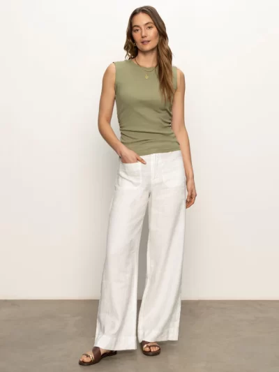 Christy Wide Leg Pant in white