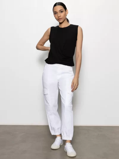 Diane Draped Tank in black - Image 5