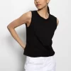 Diane Draped Tank in black