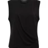 Diane Draped Tank in black - Image 4