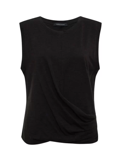 Diane Draped Tank in black - Image 4