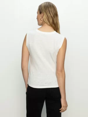 Diane Draped Tank in white - coming spring'25 - Image 7