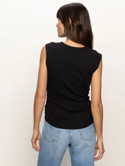 Juliet Ribbed Tank in black - Image 6