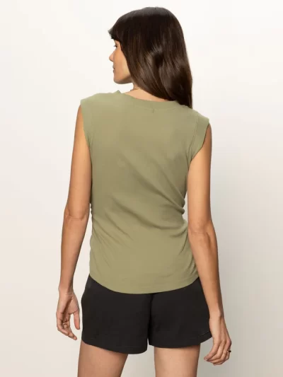 Juliet Ribbed Tank in sage medium - Image 4