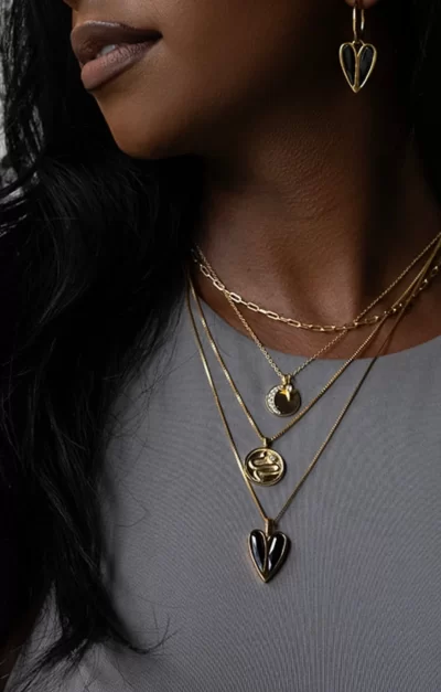 Monroe Necklace in Black Gold - Image 3