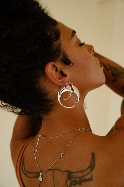 Solange Earrings in Rhodium
