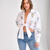 Mariana jungle top in white