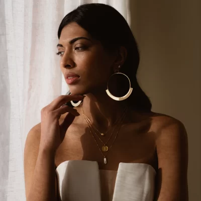 Empress Hoops in Gold - Image 2