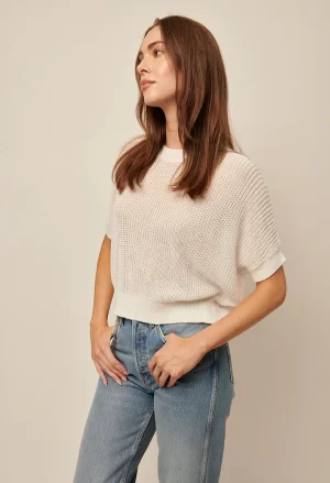Emersyn Knit Top in chalk - Image 6
