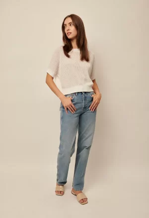 Emersyn Knit Top in chalk - Image 4