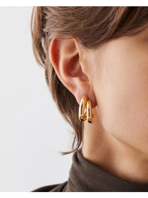 Florence Earrings in gold - Image 2