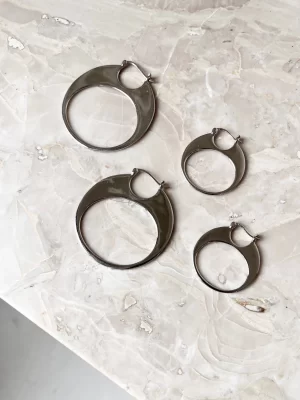 Solange Earrings in Rhodium - coming soon - Image 3