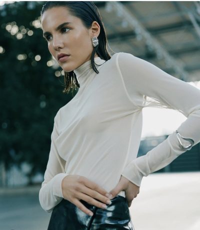 MARGOT MESH TOP in Off white - Image 8