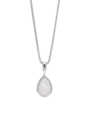 Koy Moonstone Necklace in Rhodium - coming soon - Image 2