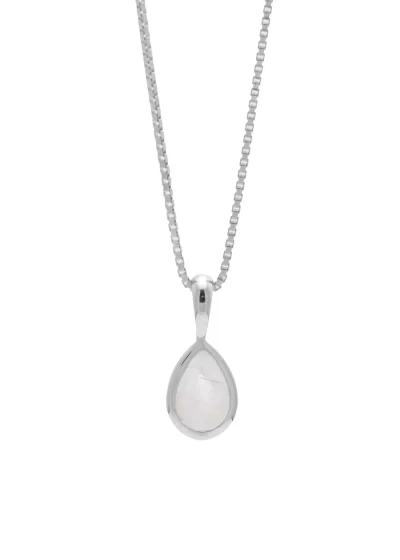 Koy Moonstone Necklace in Rhodium - Image 2
