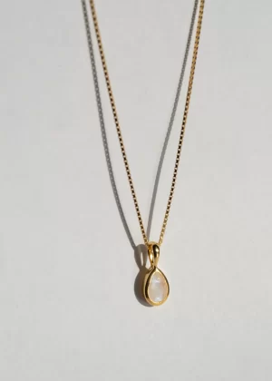 Koy Moonstone Necklace in Gold - coming soon - Image 3