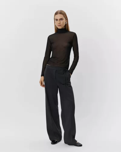 MARGOT MESH TOP in Black - Image 7