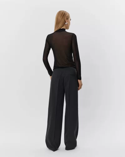 MARGOT MESH TOP in Black - Image 5