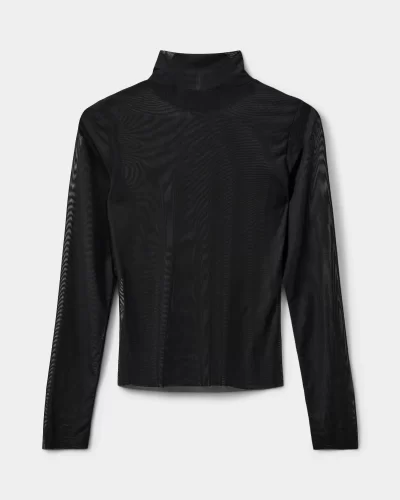 MARGOT MESH TOP in Black - Image 3