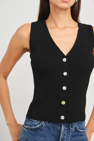 Rosa vest in Black - coming soon - Image 3