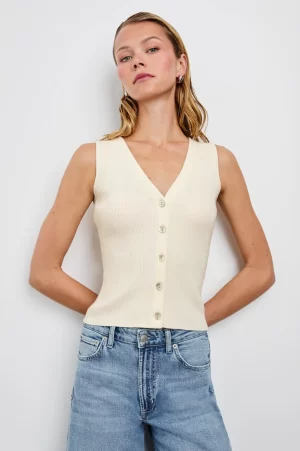 Rosa vest in ivory - coming soon