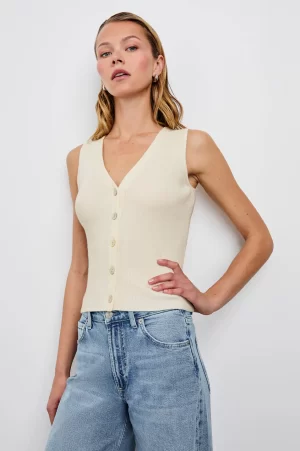 Rosa vest in ivory - coming soon - Image 4