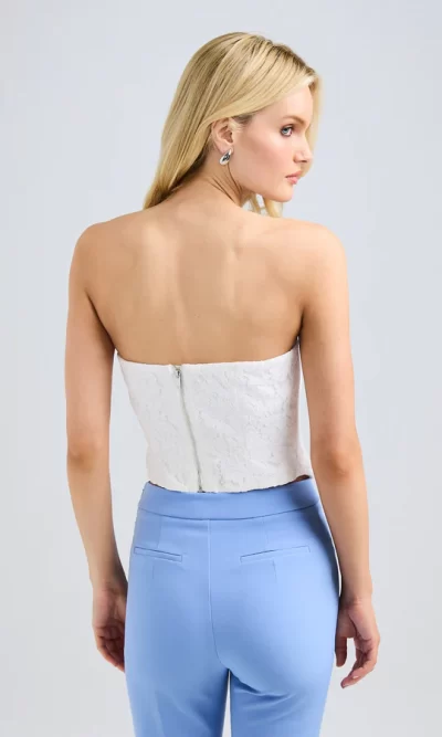 Arianna Lace Vestier Top in white - Image 2
