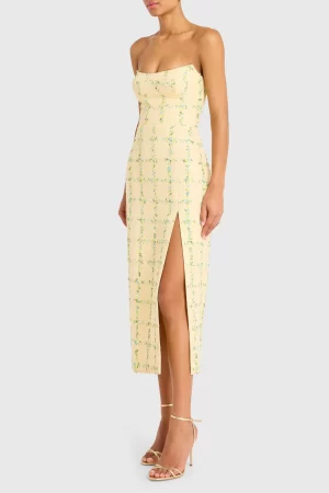 Ivy midi dress in yellow - Image 2