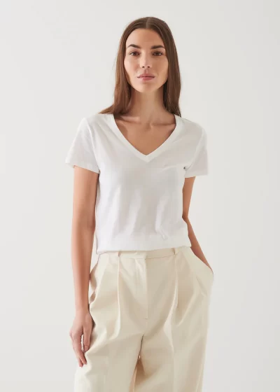 Ivy V-neck in White - Image 3