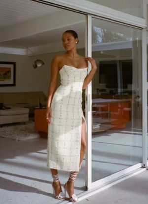 Ivy midi dress in yellow - Image 5