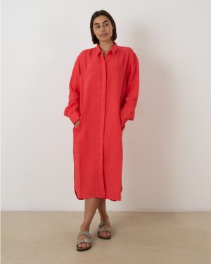 Paulette Dress in Pomegranate