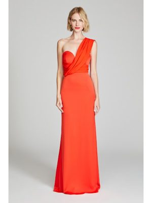 Roselle Draped Crepe Gown