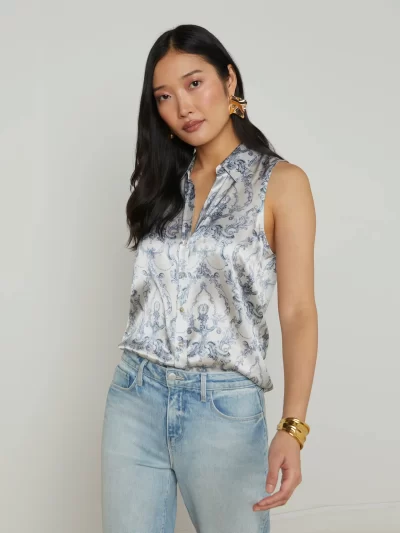 Emmy Sleeveless Silk Blouse - Image 6