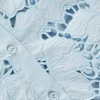 Seychelle Lace Cropped Blouse in blue fog - Image 3