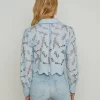 Seychelle Lace Cropped Blouse in blue fog - Image 4